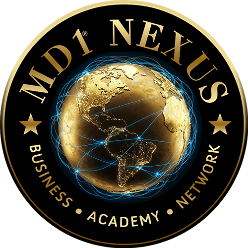 Logo oficial do MD1 Nexus, plataforma de negócios, investimentos e oportunidades nos Estados Unidos
